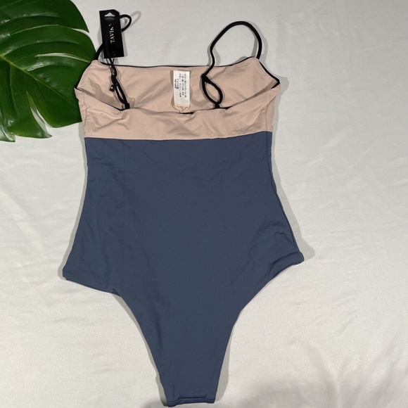 NWT‎ Tavik [ Small ] Scarlett Color blocked One-Piece Swimsuit Indigo - Picture 6 of 10